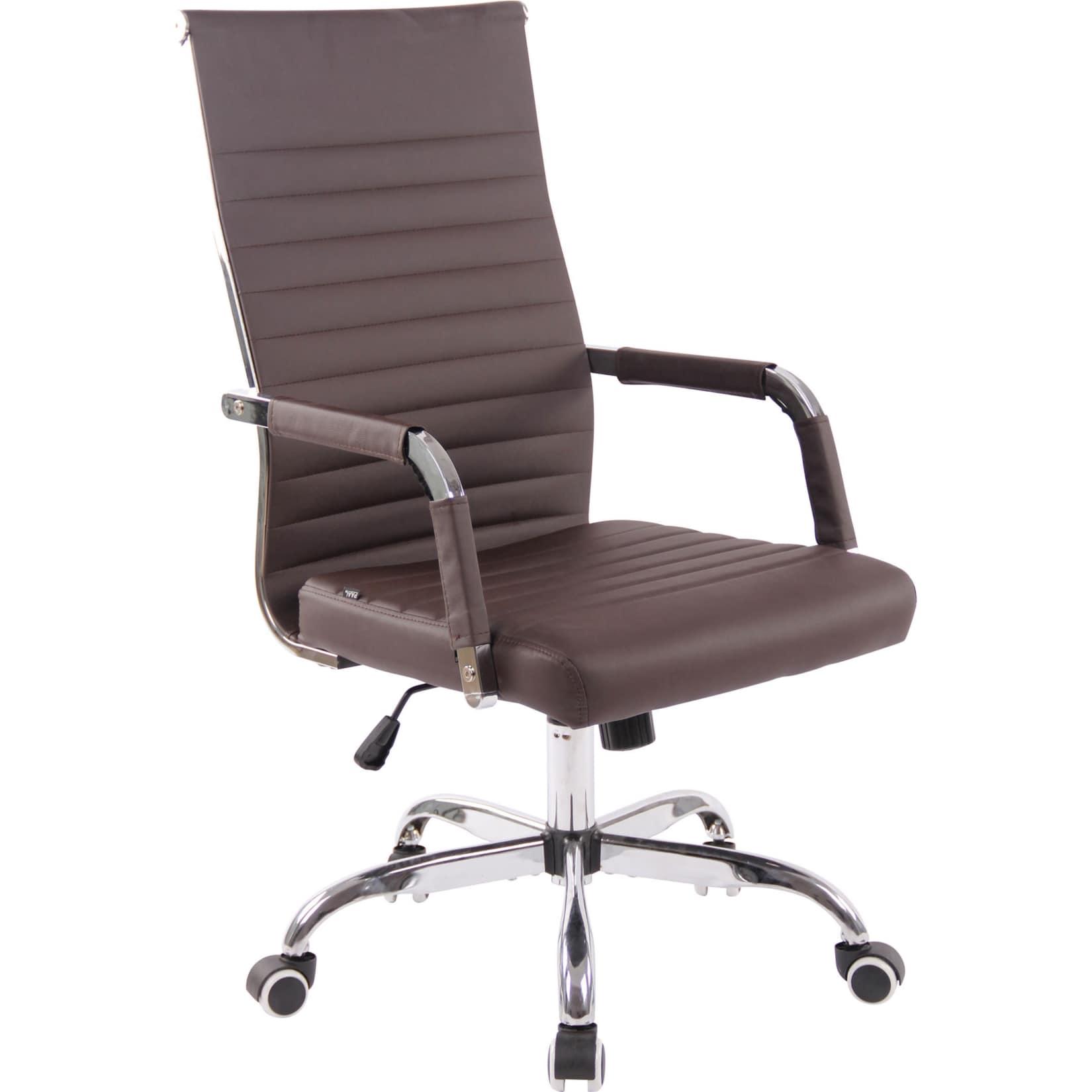 CLP Bürostuhl Amadora Kunstleder Farbe: braun, Material: Kunstleder