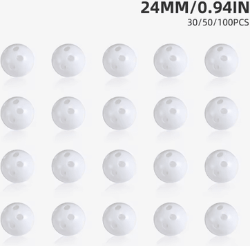 Inspire Picks Plastic Rattle Bell Balls & Squeaker Inserts For DIY Pet Toys Plush Toy Repair Accessories (30 50 100PCS) rattle Ball 24mm 50pcs