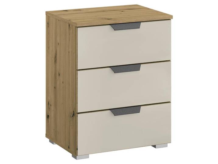 Nachtkästchen Artemis Eiche dekor/Champanger, H:62cm