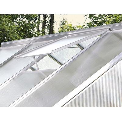 Fenster VITAVIA "Geeignet für: Calypso", grau (aluminiumfarben), Aluminium, Fenster, Gewächshaus-Fensterrahmen aus Aluminium, ohne Fensterscheibe