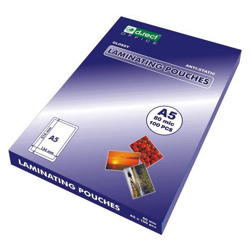 D.Rect Laminierfolie A5 80 mic a'100 (A5, 100 Stk., 80 µm) (36643040)