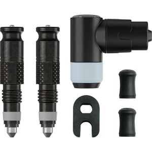 Schwalbe Fahrrad-Ventileinsatz Clik Valve SV-Umrüstset, Set mit 2 SV/SCV-Ventilen, Ventilschlüssel und Pumpkopf