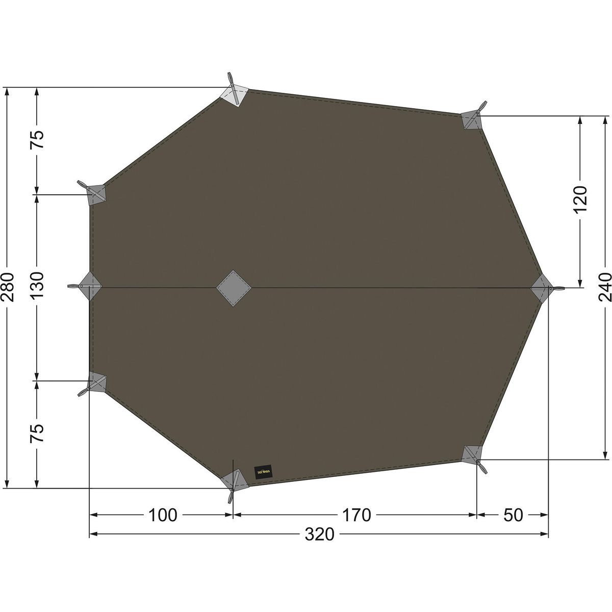 Tatonka Tarp Wing 3 LT stone grey olive (332) 2477-332