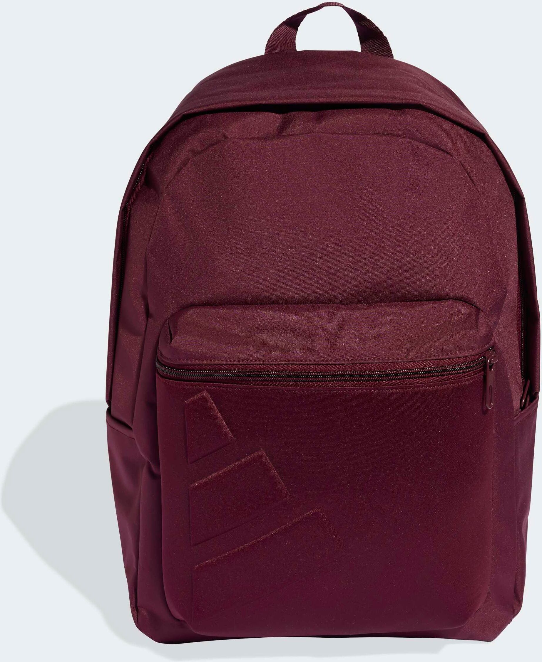 Rucksack ADIDAS PERFORMANCE "ESSENTIALS EMBOSSED LOGO", rot (maroon), Rucksäcke, Damen, Obermaterial: 100% Polyester, Rucksack, für Fitness und Freizeit, mit mehreren Taschen, aus Polyester