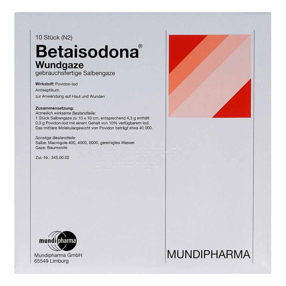 HERMES Arzneimittel GmbH Betaisodona Wundgaze 10x10 cm 02754594