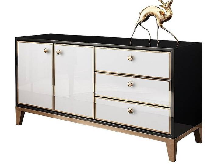 Xlmoebel Kommode Eleganter Konsolentisch in Beige mit Schminktisch-Funktion (Kommode, 1 St., Kommode), Hergestellt in Europa