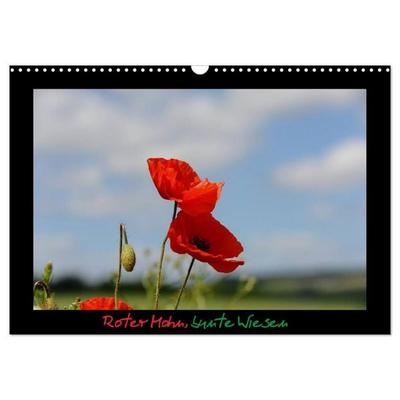 Roter Mohn, bunte Wiesen (Wandkalender 2026 DIN A3 quer), CALVENDO Monatskalender