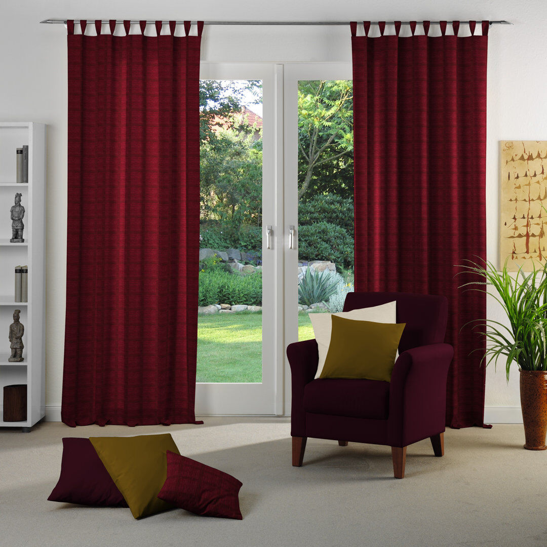 Ophelia & Co. Shire Room Darkening Single Curtain Panel Red 132 W x 245 D cm