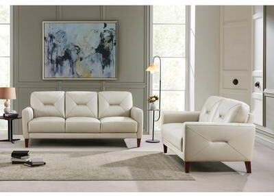 Hydeline USA Hydeline Mavis Top Grain Leather Sofa and Loveseat Set