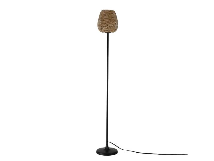Lampe en bois de bambou avec coupe-câble\, culot E27.