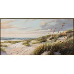 Keilrahmenbild DÜNEN DÄMMERUNG (BHT 140x70x5 cm) - beige - BHT 140x70x5 cm