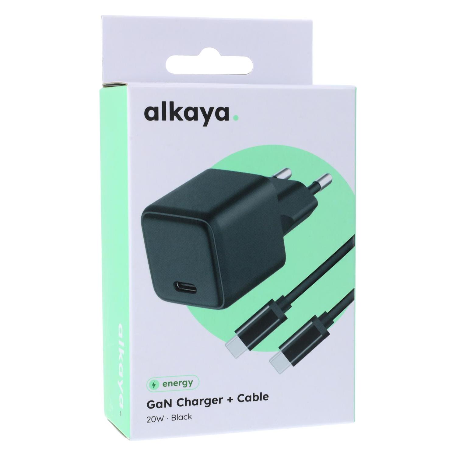 Alkaya NEXUS Speed Flex Charger Set GaN Technologie 20W schwarz (20 W, 1 Port) (C2-70001)