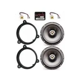 SET: 2-Wege Lautsprecher + Ringe + Adapter für FIAT / DACIA Dokker / Nissan /...