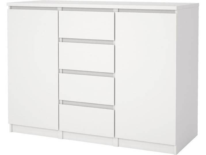 Naia Sideboard 2 Türen 4 Schubladen weiß.