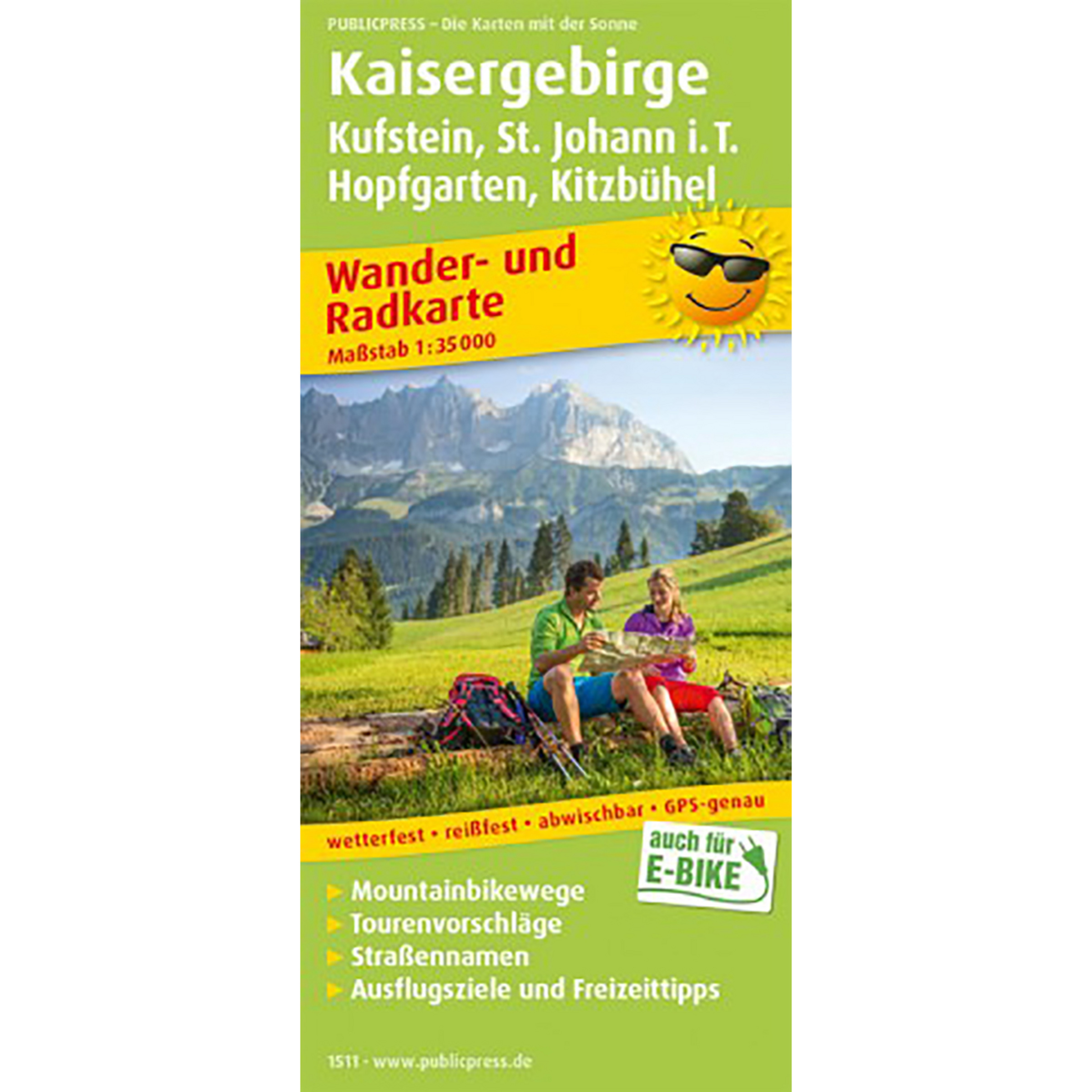 PublicPress RWK 1511 Kaisergebirge - Hopfgarten, Kufstein Topografische Karten