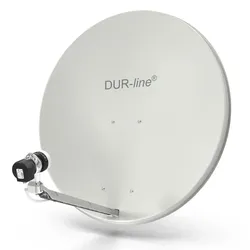 DUR-line Select 85/90 Hellgrau - Sat-Komplettanlage mit Single LNB
