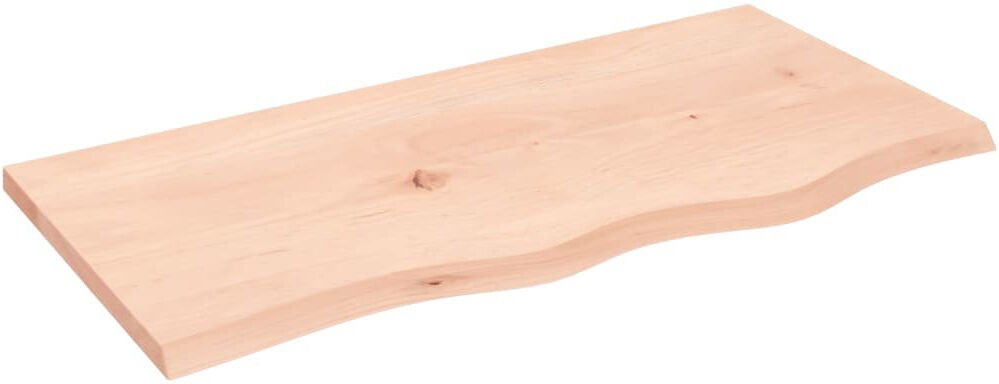 Alpen Home vidaXL Table Top Wooden Desk Top for Table Treated Solid Wood Oak Live Edge Natural 40cm H x 80cm W x 2cm D