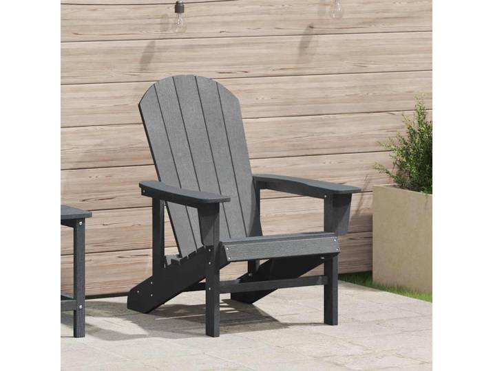 vidaXL Adirondack-Stuhl Hellgrau HDPE