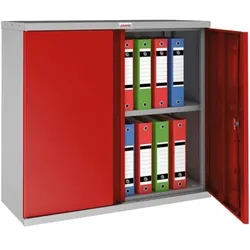 Phoenix Stahlschrank, abschließbar, zerlegt, 91 x 32 x 74 cm rot