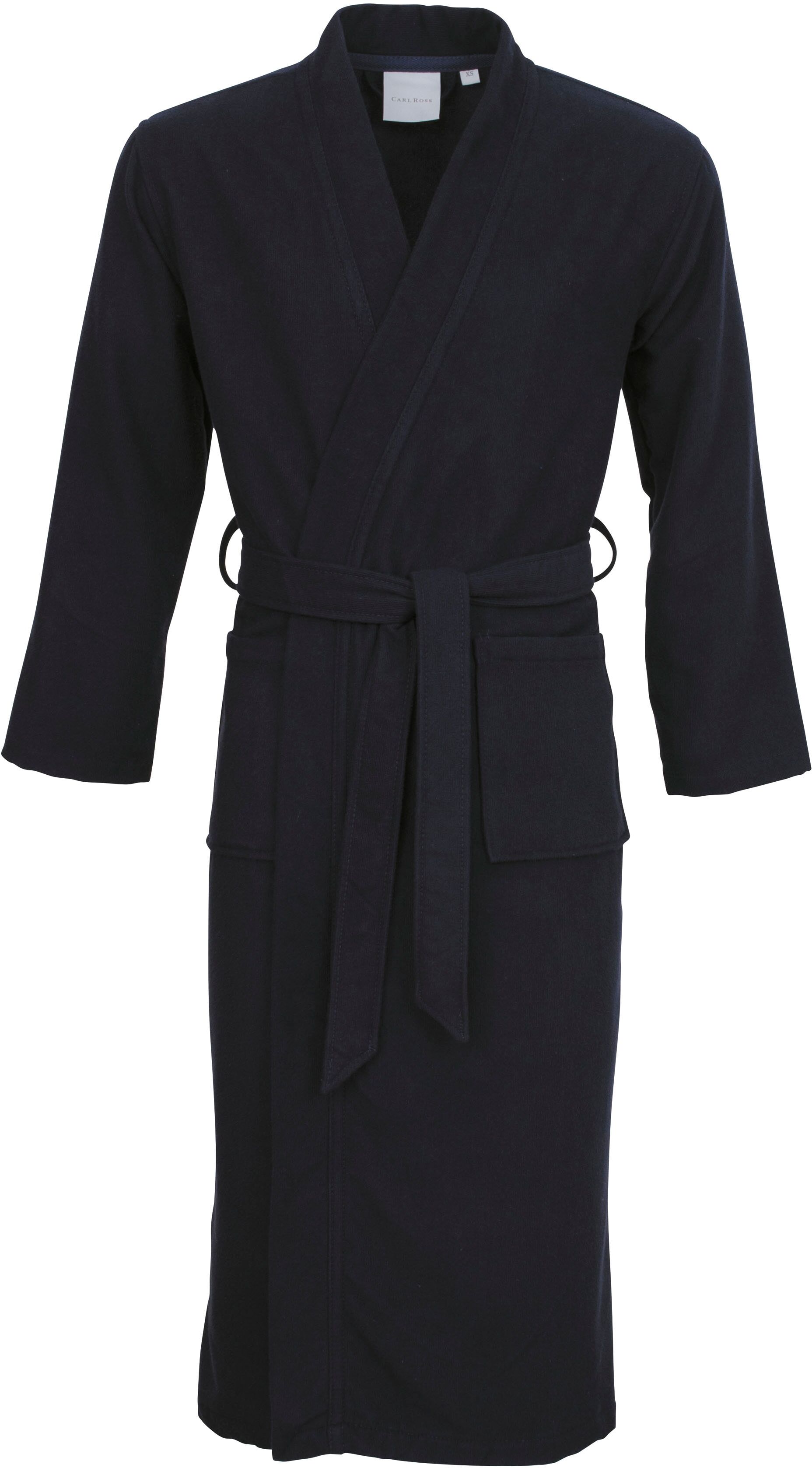 Unisex-Bademantel CARL ROSS "35100" Gr. 5XL, blau (night blau), 5XL, N-Gr, Baumwoll-Mix, Hausmäntel, Unisex-Bademantel, besonders pflegeleicht night blau 5XL, N-Gr
