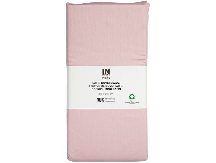 Inhouse Duvet Gots Satin 160x210 rosa