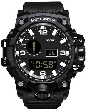 USA Free Shipping Shop TrailSync Digital Sports Watch For Men & Women LED Outdoor Sports Watch Water Resistant black