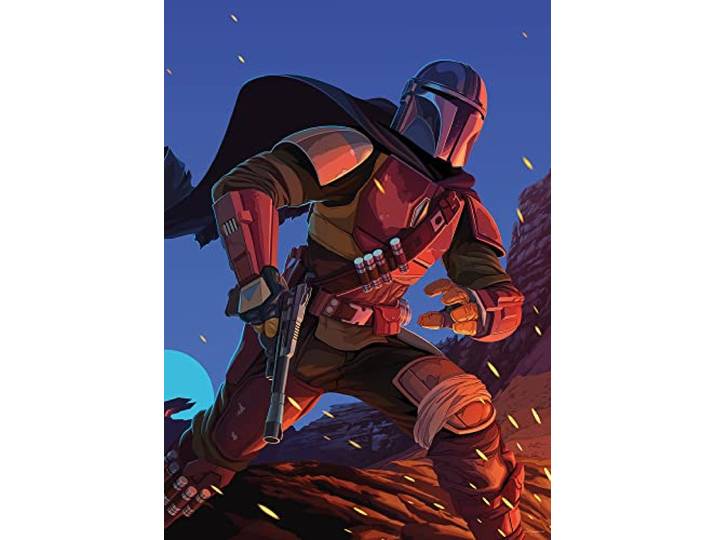 Komar Mandala Ambush – Taille : 50 x 70 cm Impression sur toile (sans cadre) – Star Wars