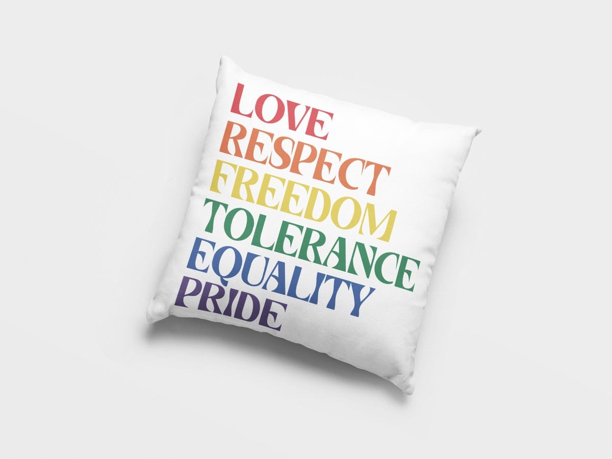 LGBTQ+ Diversiteit Sierkussen - Regenboog Woondecoratie voor Liefde, Respect en Tolerantie