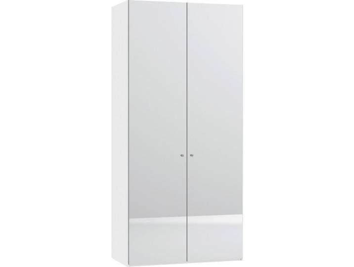 Jutzler Drehtürenschrank, Weiß, Glas, 102x220x40 cm, Typenauswahl, Beimöbel erhältlich, umfangreiches Zubehör erhältlich, in verschiedenen Holzarten erhältlich, in verschiedenen Größen erhältlich, in verschiedenen Holzdekoren erhältlich, individuell planbar, Schlafzimmer, Kleiderschränke, Kleiderschrank mit Spiegel