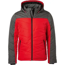James & Nicholson Herren Winterjacke Stepp-Jacke JN1134 red/anthracite melange L