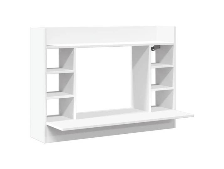Magnifique Bureau mural blanc 105x48x75 cm bois d'ingénierie poids: 22kg LL3615