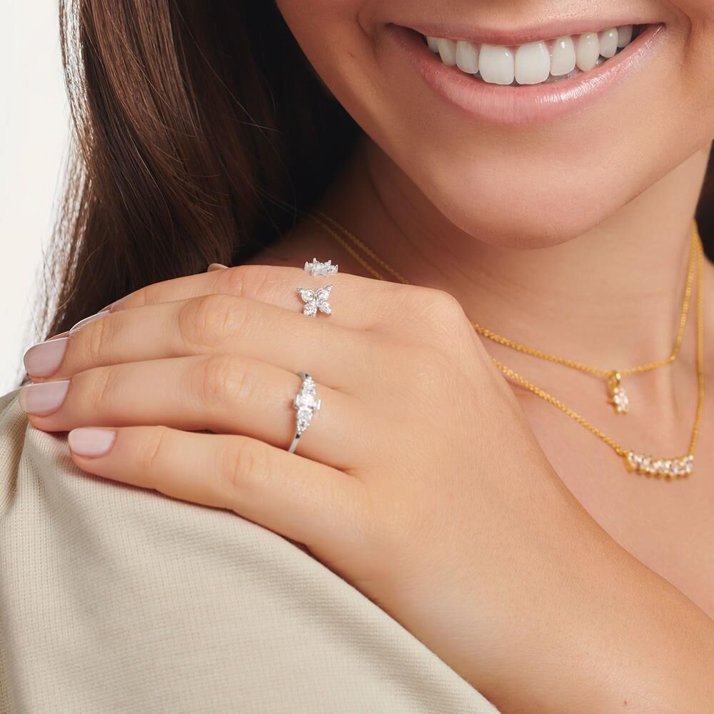 Thomas Sabo Offen gestalteter Ring aus Silber silber