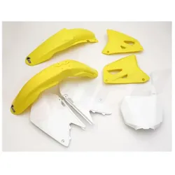 UFO Kunststoff-Set Suzuki RM 125 '01-'22, RM 250 '01-'22 OEM Farbe (Weiss/Gelb) (SU402E999)
