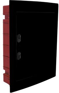 Ettroit Centralino Elettrico Da Incasso 24 Moduli Ip40 Con Portello Cieco Nero - Db112924b
