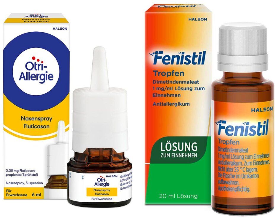 Otriven Otri-Allergie Nasenspray Fluticason + Fenistil Tropfen
