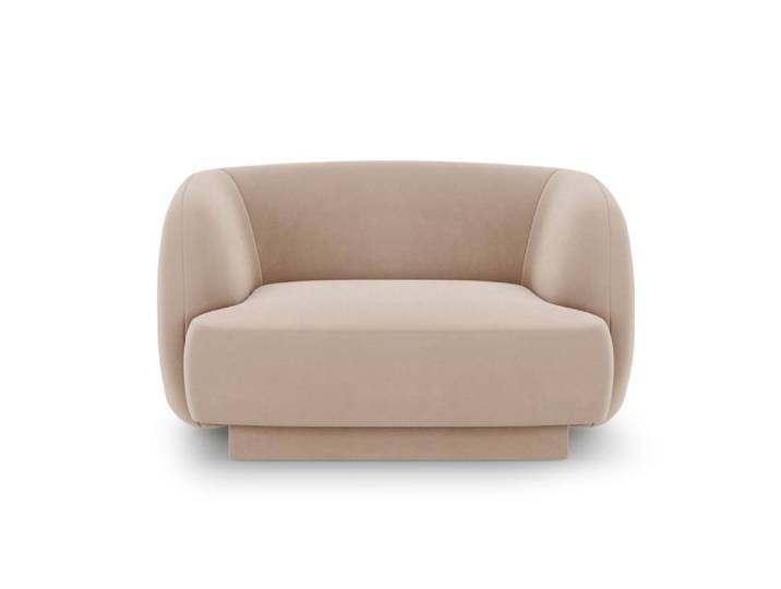 Fauteuils en tissu velours cappuccino