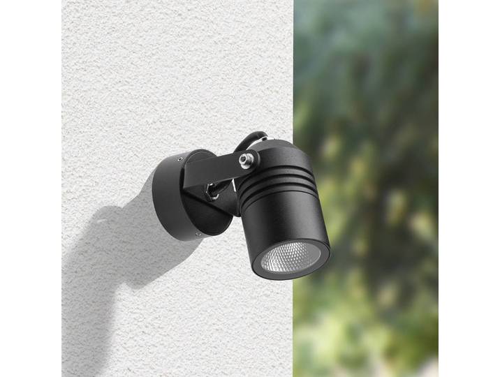 LCD LED-Außenwandstrahler 5019, schwarz, IP54 5019, schwarz, Aluminium, Modern, Wandlampe