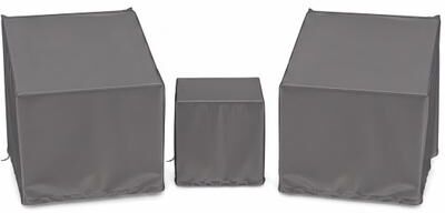 Costway Patio Furniture Covers Waterproof Outdoor Conversation Covers for 3 Pieces Bistro Set-Gray