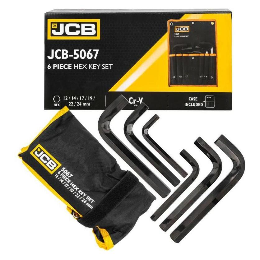 JCB HEXAGON SOCKETS 6pcs 12-24mm / CASE (12 mm, 24 mm) (5067)
