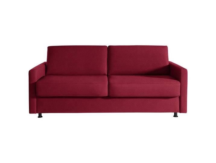 Bali Schlafsofa, Rot, Metall, 207x88x101 cm, Fussart wählbar, Stoffauswahl, Armteilvarianten, Rücken echt, Wohnzimmer, Sofas & Couches, Schlafsofas