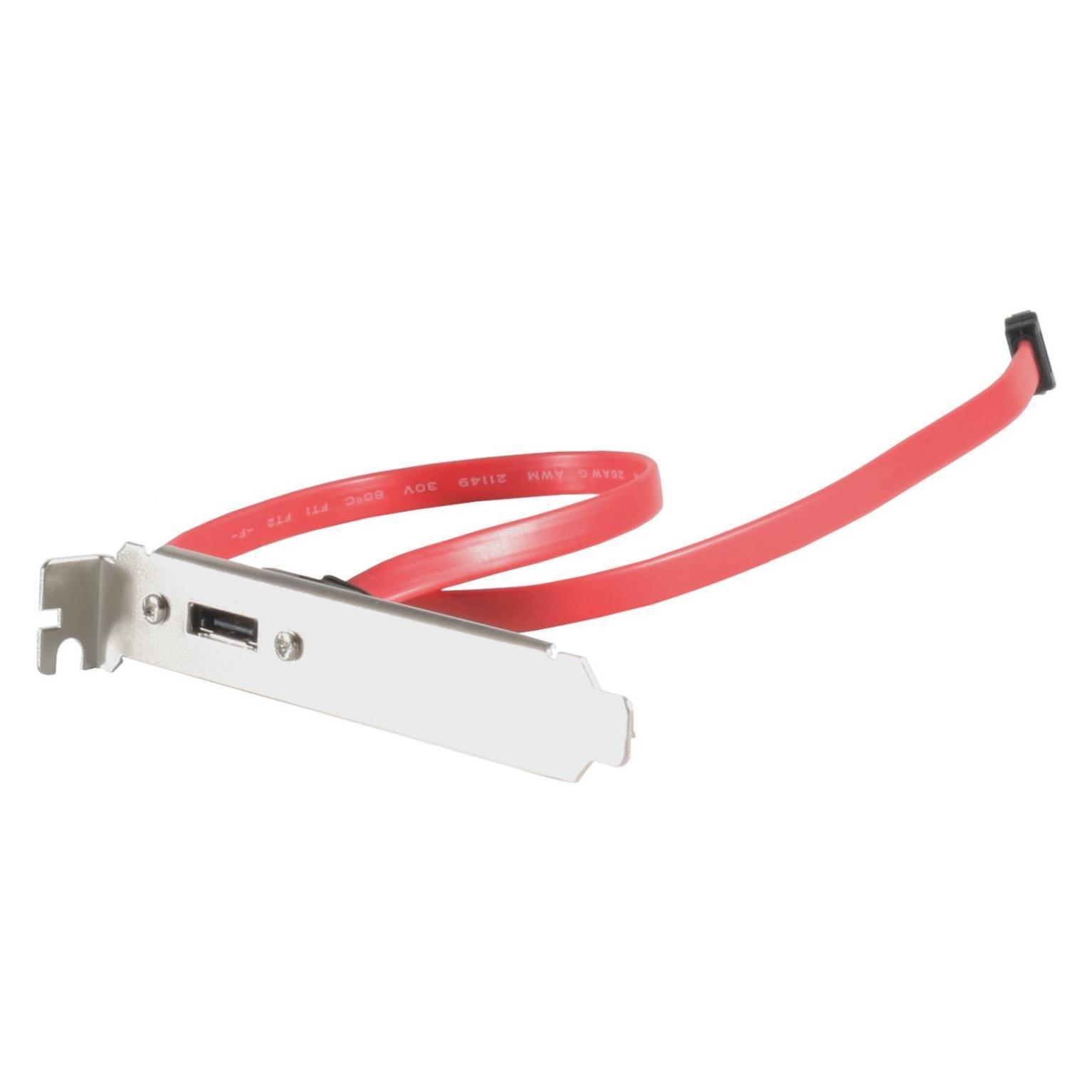 Shiverpeaks BASIC-S Slotblech mit 1 x eSATA Anschluss 1 x SATA 7 Pol Stecker auf 1 x eSATA 7 Pol Buchse, inkl. (50 cm, eSATA, SATA) (BS-75625)