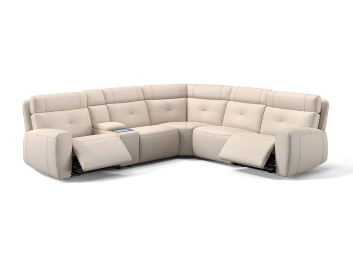 Leder Ecksofa LEVANTO XXL Eckcouch Ledercouch Eckgarnitur Relaxfunktion Touchscreen Sitzecke