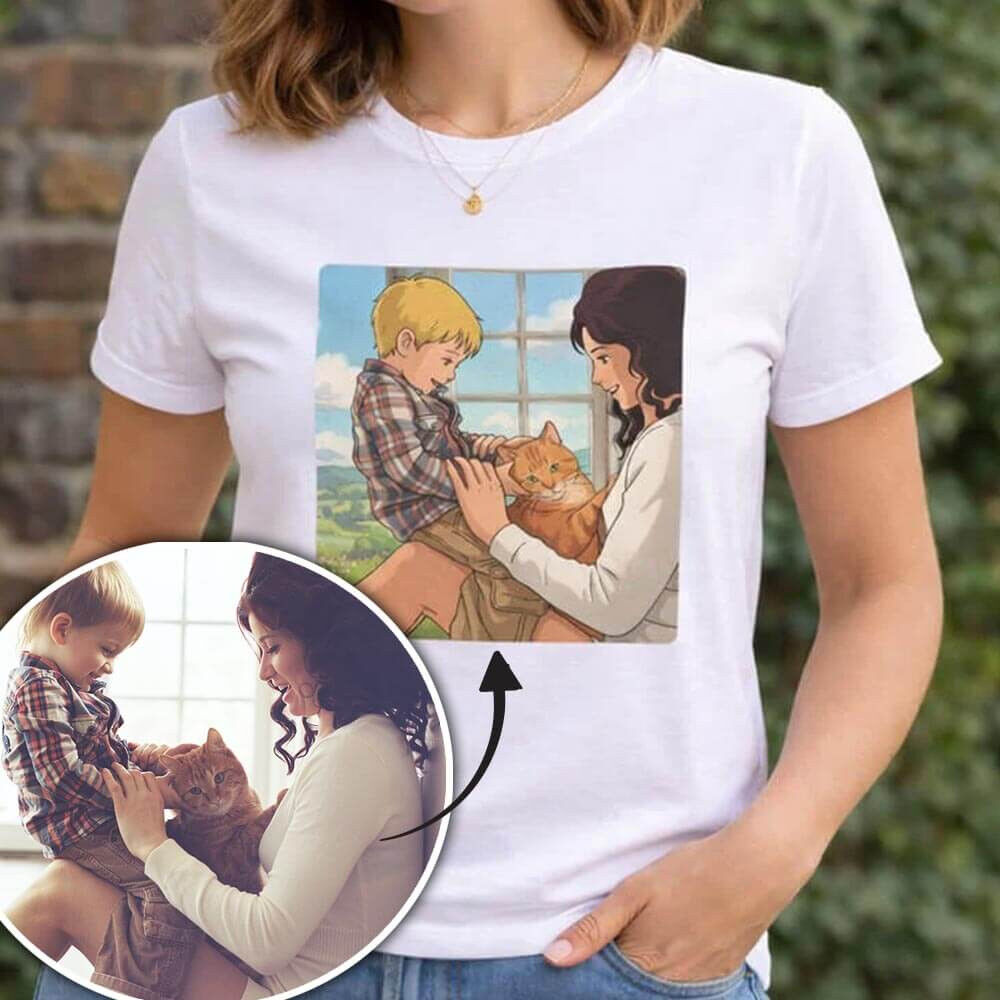 Ocadeau Tee-shirt femme effet dessin animé