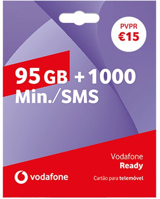CARTÃO VODAFONE READY 95GB