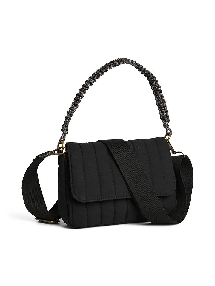Pieces Henkeltasche "Oline" in Schwarz - (B)22 x (H)16,5 x (T)5 cm - onesize