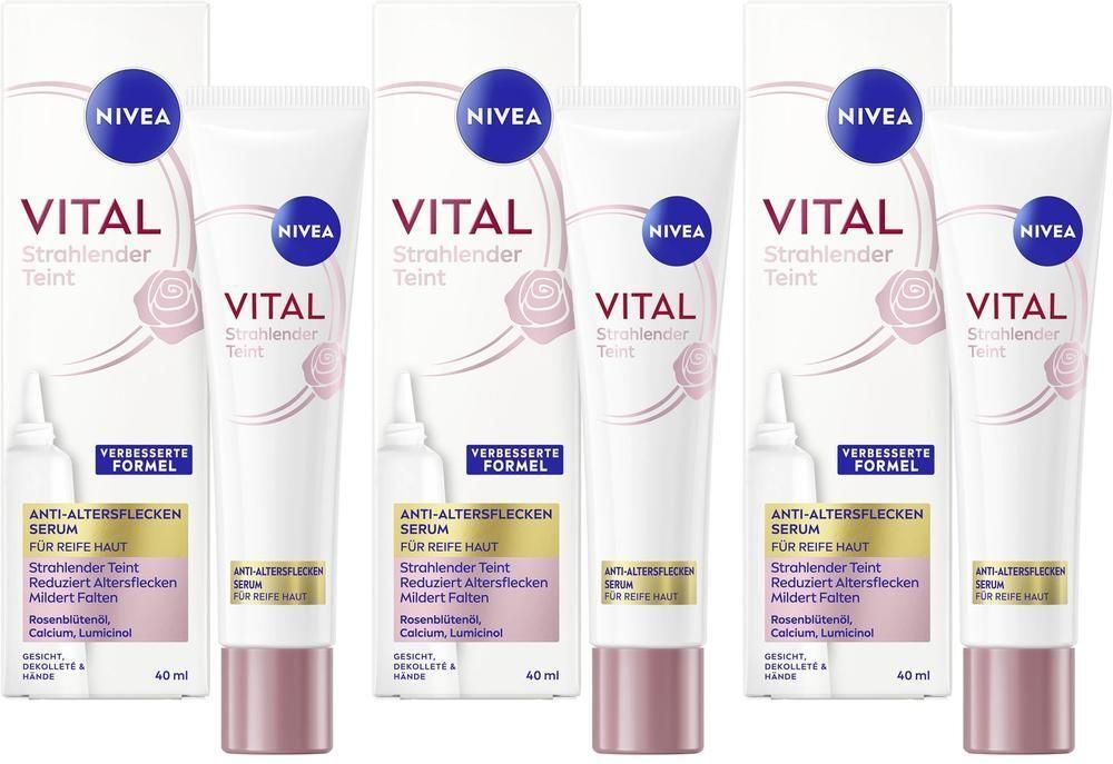 Nivea Vital Strahlender Teint 3in1 Beauty Serum 40ml x3 3x40 ml