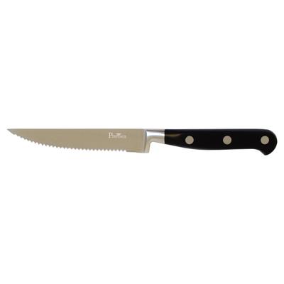 Steakmesser PINTINOX "CLASSIC mit Sägeschliff", schwarz, B:7mm, Edelstahl, Kunststoff, Essmesser