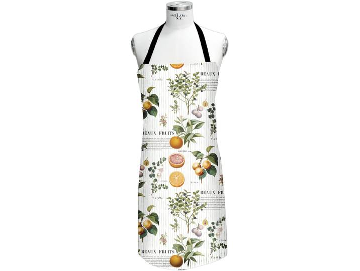 Kochschürze APELT 7699 SUMMERTIME, Sommerdeko, Sommer , bunt (weiß, orange, grün, natur), B:80cm L:85cm, Baumwolle, Schürzen, Kochschürze, Digitaldruck