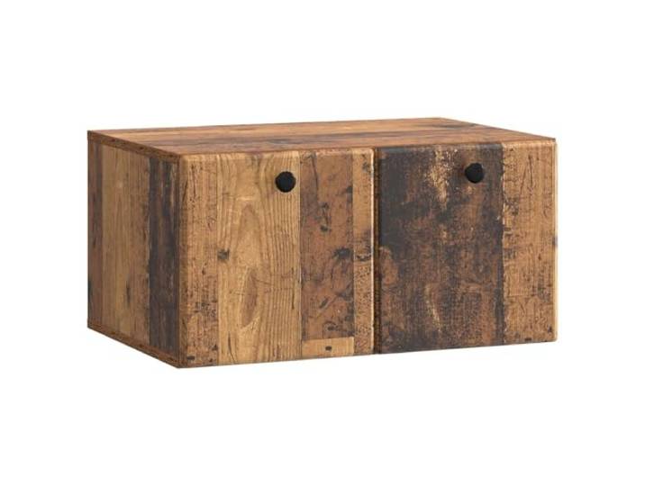 KUPTYERFG Wandmontierter TV-Schrank 59,5x41x30 cm Altholz Schwebendes Lowboard für Wohnzimmer & Schlafzimmer: Platzsparendes Design aus Holzwerkstoff mit 90-Grad-Pendeltüren.