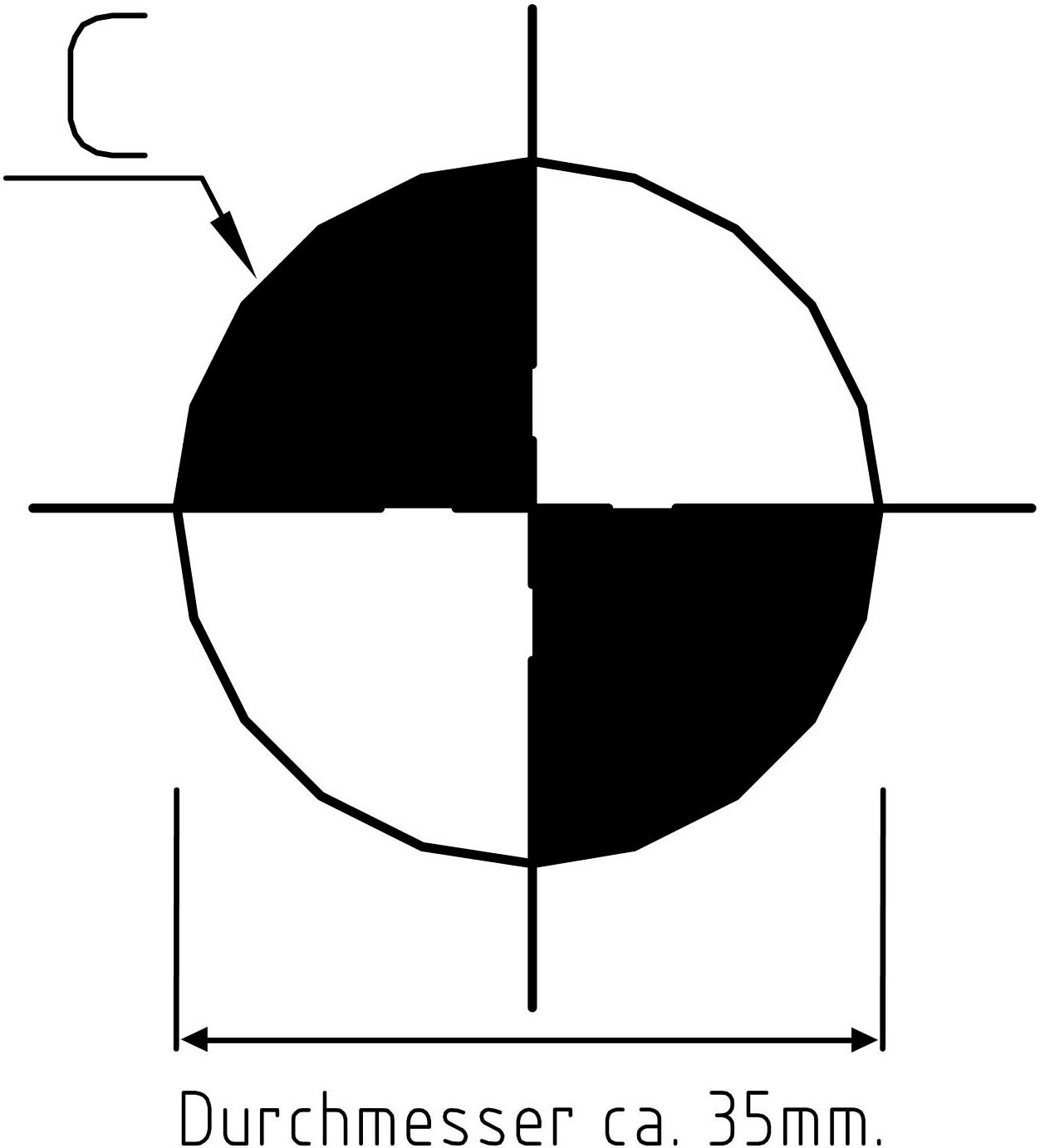 Systemceram Hahnlochbohrung, Position C, Montagezubehör, 9017,